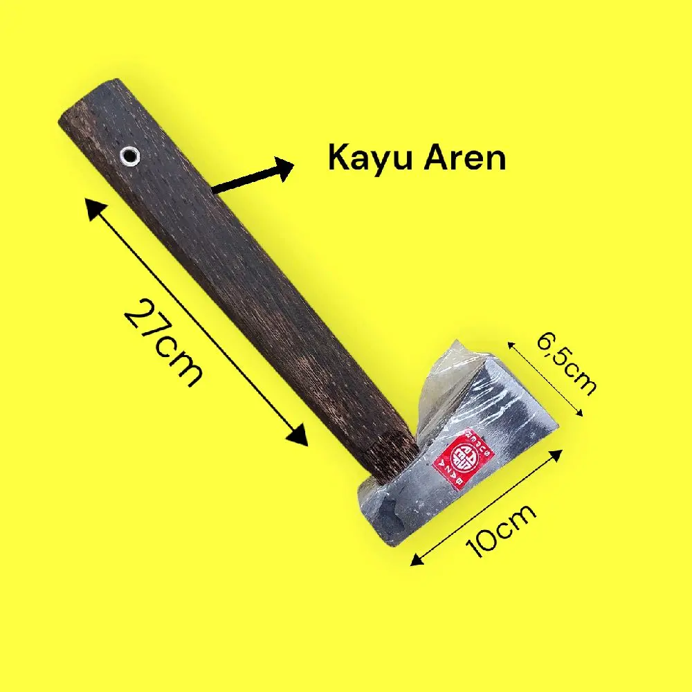 Kampak Baja Per Gagang Kayu Aren Ukuran Kecil