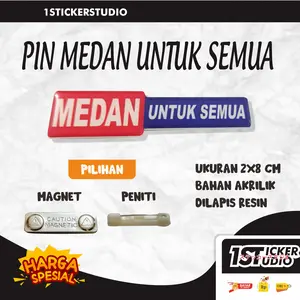 Pin Bros Medan Untuk Semua Akrilik Resin Peniti Magnet Kelengkapan ASN Premium