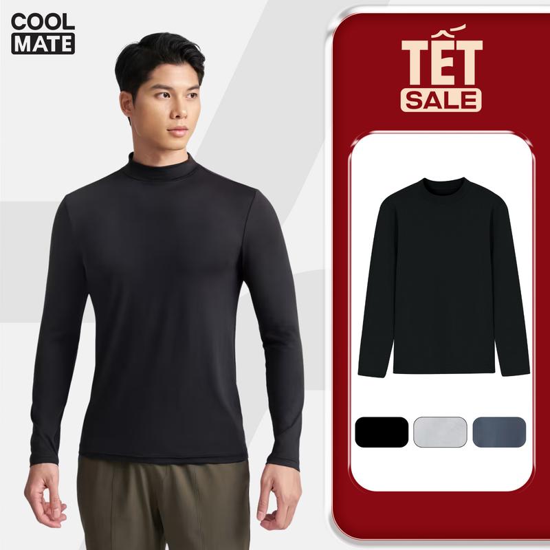   NEW  Áo giữ nhiệt mặc trong Essential Brush Poly cổ trung mềm mại giữ ấm tốt - FW25 - Coolmate 