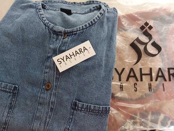 Product Review of Setcel - A03 SYEHAL COLLECTION- Oneset / Setcel Kemeja Wanita Full Jeans - Setelan Pakaian Wanita Denim Baju Panjang from i**a 1