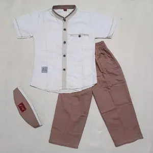 Baju koko anak jemsu polos a&j lengan pendek Muslim