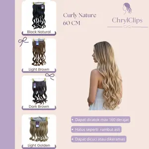 HAIRCLIP BIG LAYER KOREAN CURLY NATURAL 60 CM/ CURLY NATURE BIG LAYER
