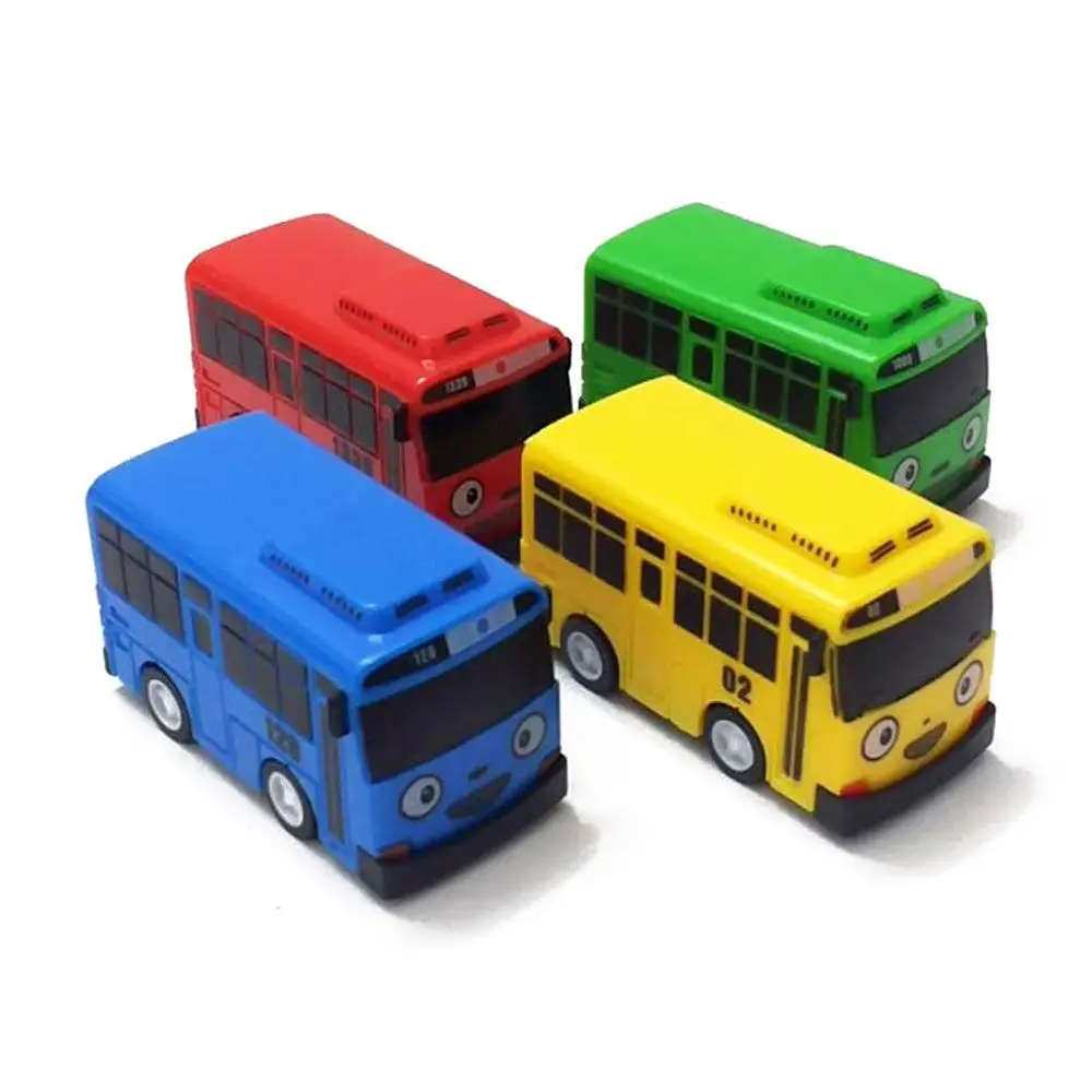 icosi Plastic Birthday Gifts Children Educational Toys TAYO Bus Car Model Buses Mini Pull Back Bus