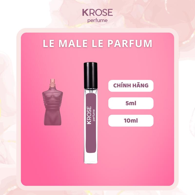   5,10ml  Nước hoa nam le male le parfum ngọt ngào quyến rũ Perfume 