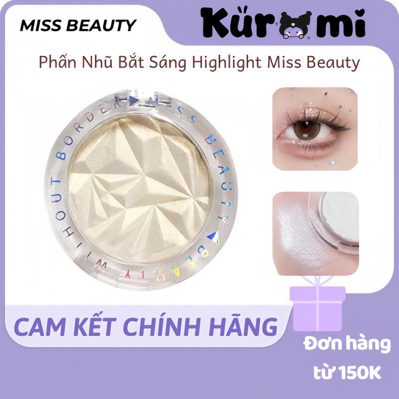 Phấn Nhũ Bắt Sáng Miss Beauty Toàn Diện Màu Nhũ Kim Tuyến Mịn Tự Nhiên Cosmetic Mỹ Phẩm Trang Điểm Nữ Women
