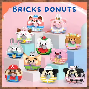 GALERY NEW BRICKS MODEL DONUT Mainan Balok Susun Kartun Nano Block Mini Bricks Mainan Anak Edukasi DIY 3D Puzzle