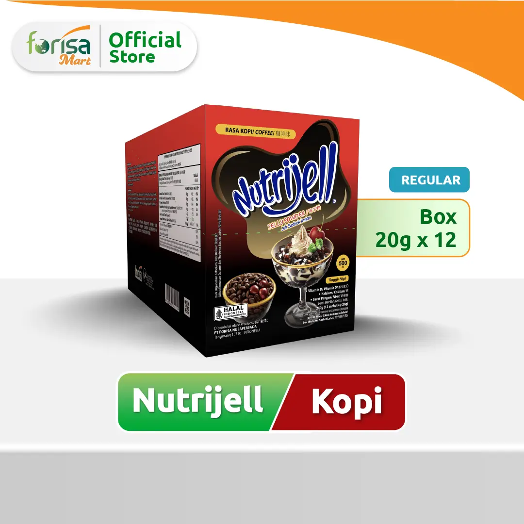 Nutrijell Reguler Jelly Rasa Kopi 20gr Box - 12 Sachet