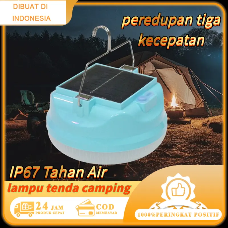 Lampu Emergency Ufo Gantung Solar Panel Camping Darurat Lampu Taman Lampu Belajar Lampu Multifungsi 600w lampu emergency tahan 24 jam IP67 Tahan Air lampu led tenaga surya outdoor Multi-fungsi lampu tenda camping Portabel lampu usb 3