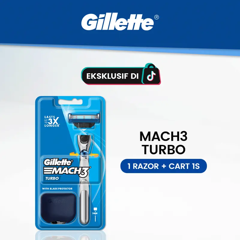 Gillette Mach 3 Turbo Pencukur Isi Ulang Pisau Cukur & Gillette Shaving Foam Cream Menthol 175gr 1