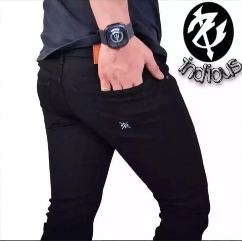Product Introduction of Fashop Denim Celana pria panjang kekinian bahan denim Cowok Dewasa Jeans 5