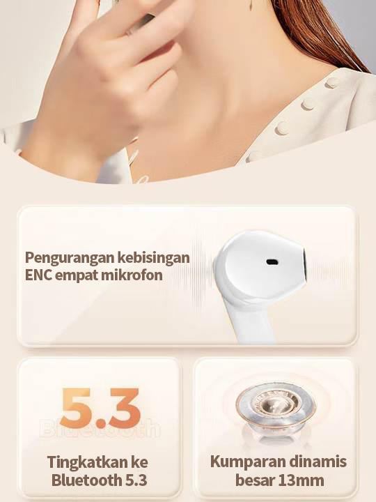 Lenovo thinkplus NEW TWS Bluetooth V5.0 Earphone Headphone Tahan Lama Suara Bass Dalam Stereo Dengan Kontrol Sentuh Earbud Olahraga