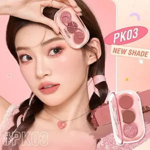 PINKFLASH 3 Shades Eyeshadow Palette Giltter High Pigment Easy To Blend Lasting 15 Colors