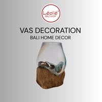 Gambar Leolle Bali Pot Bunga Kaca Tiup Kayu Gamal | Melted Glass on Wood Aesthetic | Vas Bunga Kaca Recycle Fengshui Meja Kerja | Akuarium Mini Cupang Unik Estetik | Terrarium Kaca Kayu Alami Handmade | Pajangan Meja Kantor Dekorasi Zen Minimalis dari Leolle Bali Kota Denpasar 1 Tokopedia