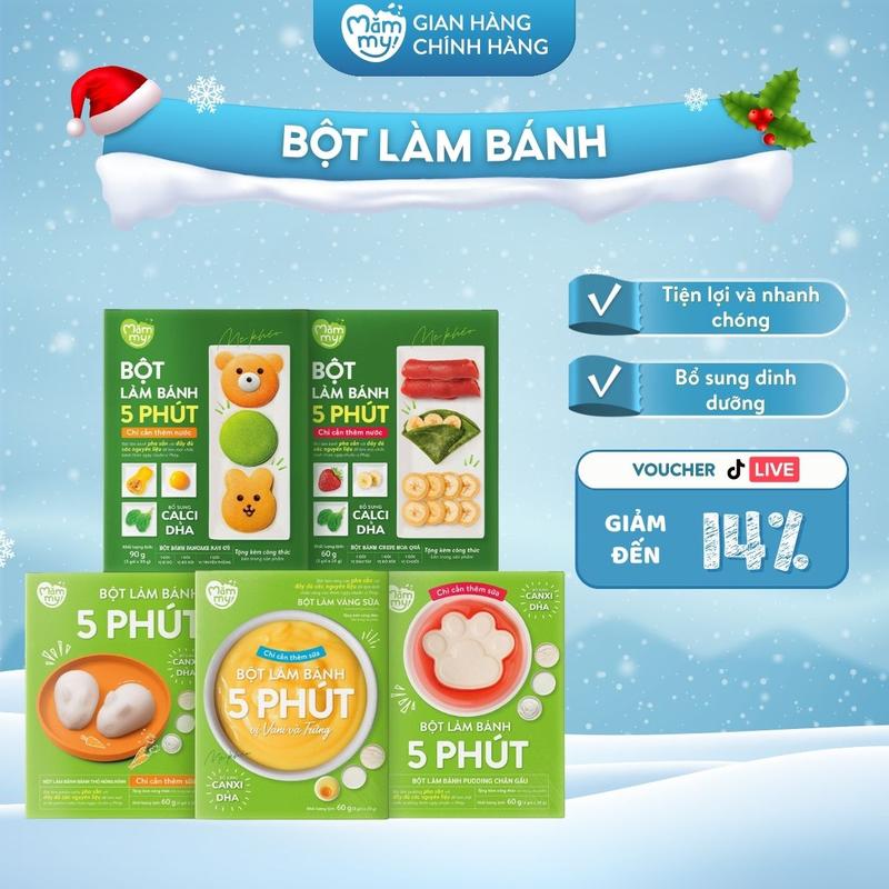 Bột Làm Bánh Trộn Sẵn Cho Bé MĂMMY Bánh Crepe Pancake Panna Cotta Pudding Bột Làm Váng Sữa Pancake Gấu Muffin Bánh Nướng Giàu Dinh Dưỡng Bổ Sung Vitamin Cho Bé Từ 6 Tháng 3 Gói x 20g