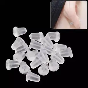 Tutup Anting Isi 10pcs Bahan Karet Aksesoris Wanita Karet Belakang Tutup Giwang