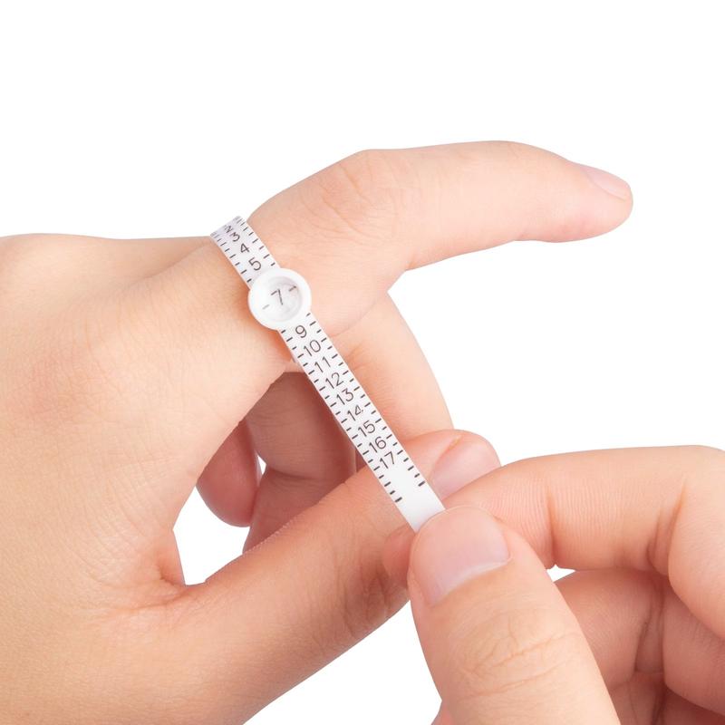 Thước Đo Nhẫn, Có Kính Lúp, Thước Mềm, Vòng Đo Kích Thước Ngón Tay Dụng Cụ Đo Chu Vi Ngón Tay, Dụng Cụ Ảo Thuật Tiêu Chuẩn 0
