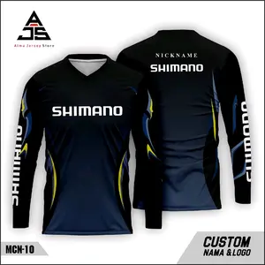 kaos jersey shimano lengan panjang full printing sublim,Free ganti nama & logo Sport
