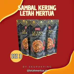 [BUNDLING ISI 3] Sambal Bawang Kering Kriuk Krispy Létah Mertua Pedas Hot Original Daun Jeruk