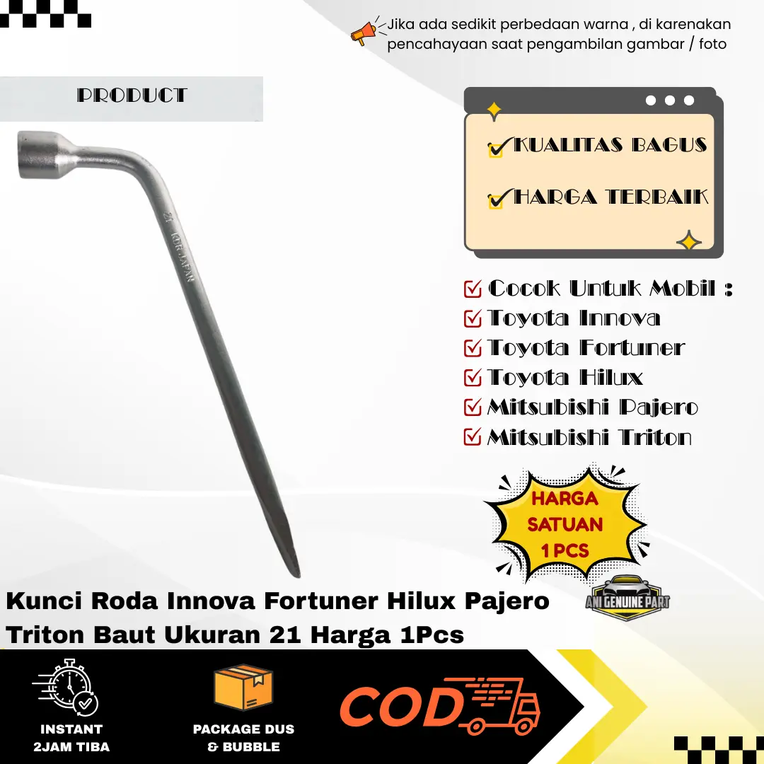 Kunci Roda Innova Fortuner Hilux Pajero Triton Baut Ukuran 21 Harga 1Pcs