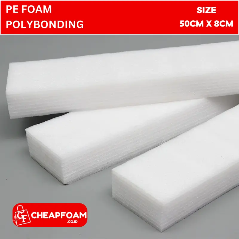 PE Foam Polybonding 50cm x 8cm Busa Bunga, PE Foam, Busa Gabus Elastis, Busa Safety Packing Bisa Grosir