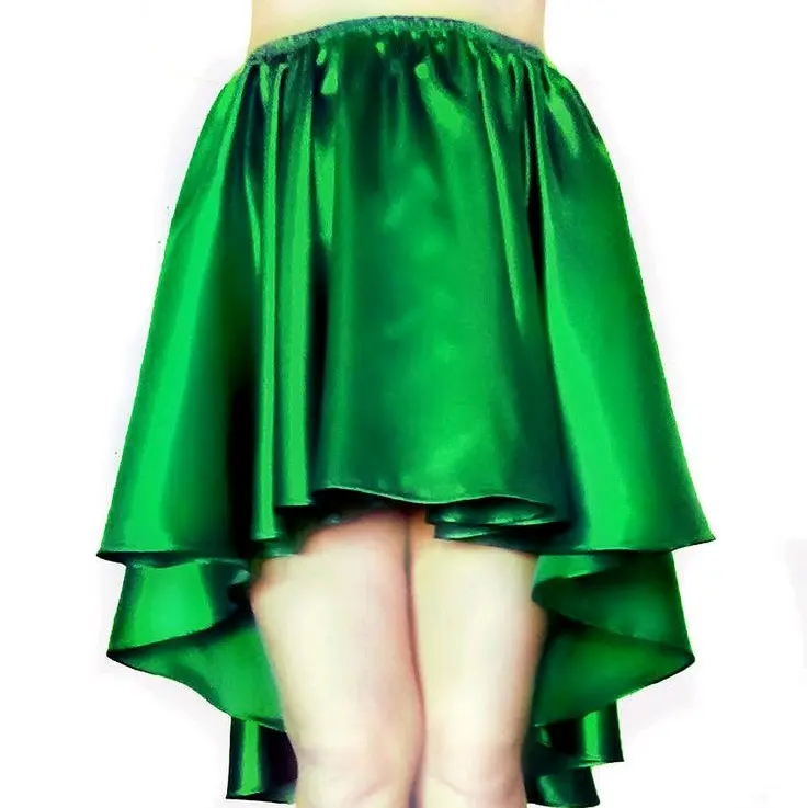 rok pinguin,,rok nari,,rok line danse bahan poliyester mengkilaf ukuran panjang depan 35cm belakang 75cm Midi Casual Karet Mini Pesta Pendek