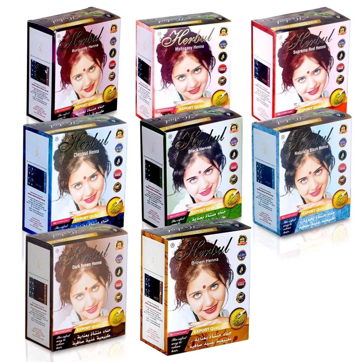 [SG Stock] Herbul Henna Powder Hair Colour Hair Dye Black Brown Red Burgundy Colours Haircare Herbal