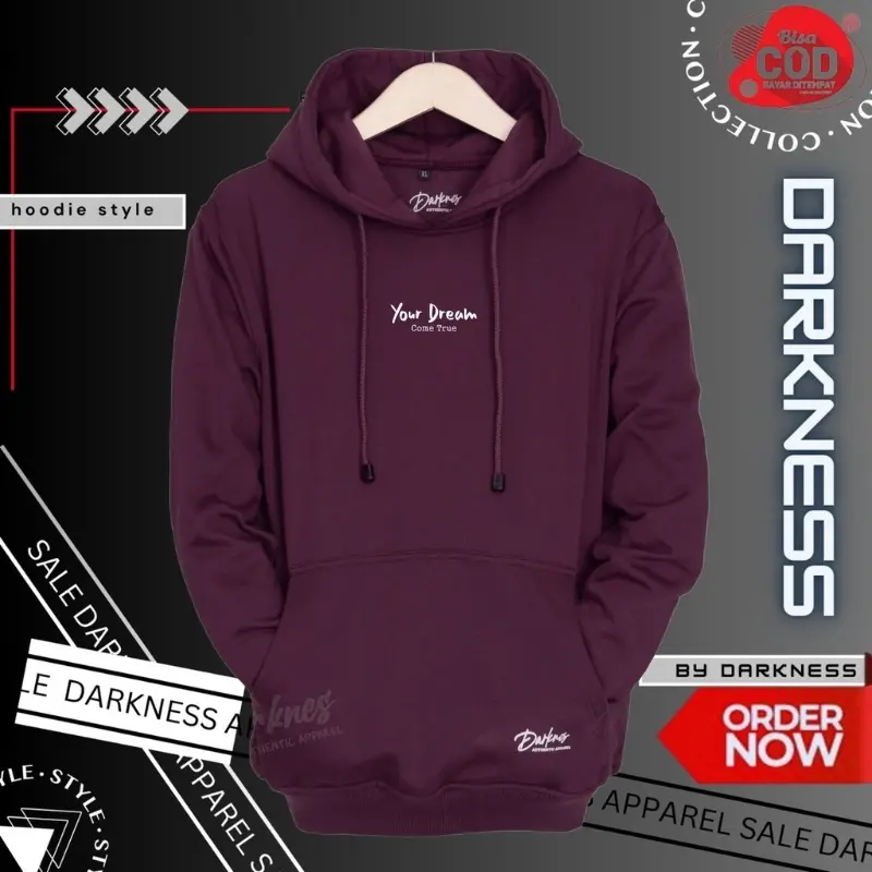 JAKET HOODIE YOUR DREAM ORIGINAL SWETER NEW BRAND Termurah Bahan tebal!! Unisex CEWEK COWOK KATUN FLEECE 2