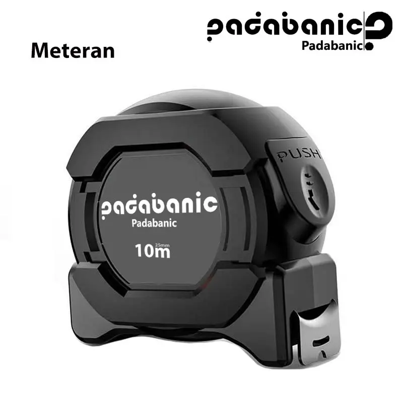 PADABANIC Pita Ukur Meteran Presisi Tinggi 5-10M | Fluoresen | Self-Lock Anti Lentur |