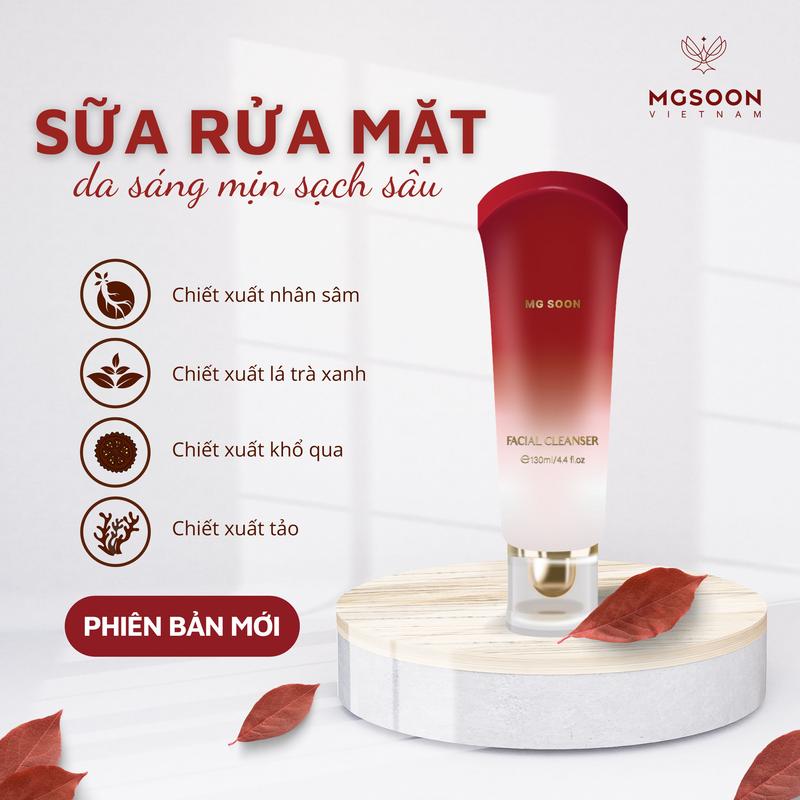  SỮA RỬA MẶT SÂM ĐỎ - MG SOON - Ngừa Mụn Và Làm Sạch Sâu Cho Mọi Loại Da Dưỡng Ẩm Tea Nữ Women Hỗ Trợ Trắng Sáng Da dầu Skincare srm sữa rửa mặt da nhạy cảm 