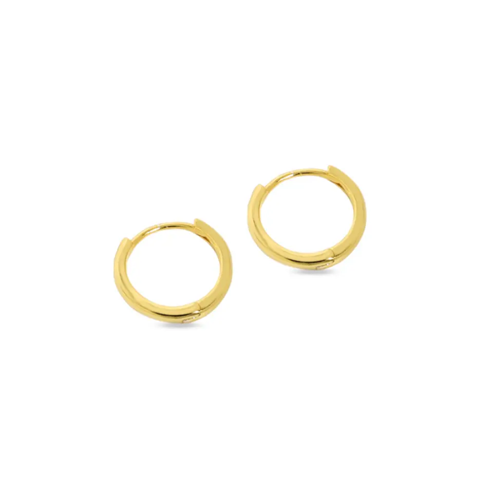 Top Cash Jewellery 925 Silver Loop Earrings [Gold Colour]