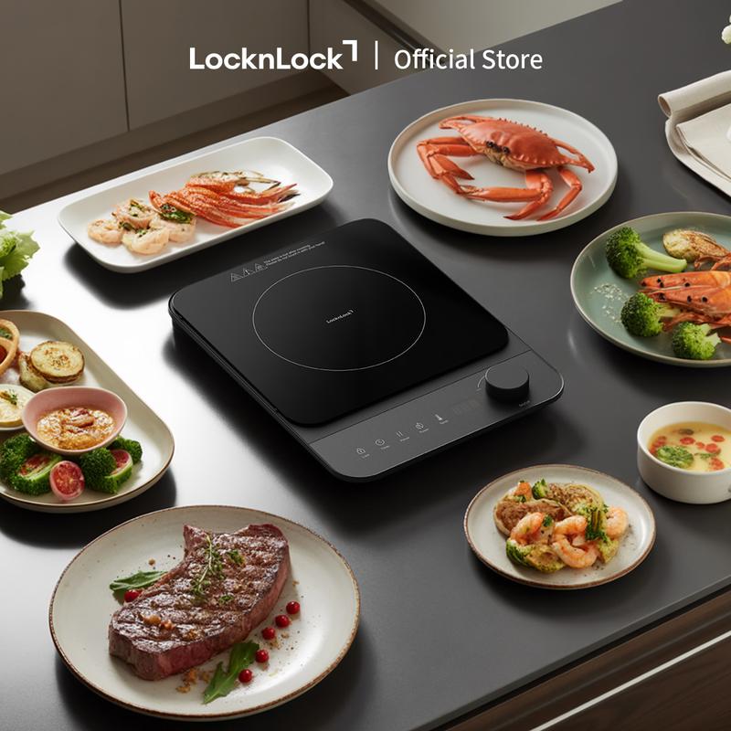 NEW Bếp điện từ Locknlock EJI351BLK Induction cooker 220V 50Hz 2000W - Màu đen