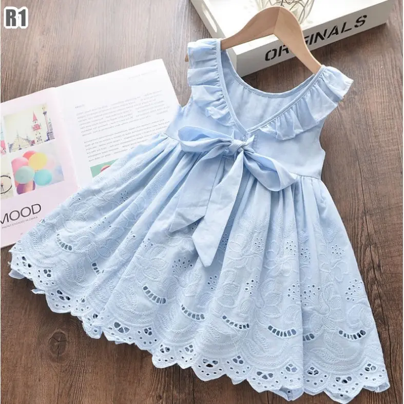 Willica WBSL DRESS KOREAN STYLE BLUE ANAK PEREMPUAN IMPORT 0