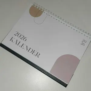 Kalender Meja Planner 2026 Aesthetic Desk Calendar - Kalender Duduk Hardcover Kokoh
