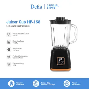 Juicer Cup Portable 750ML Blender Buah Multifungsi 10 Pisau Blender Jus USB Electric HP-158