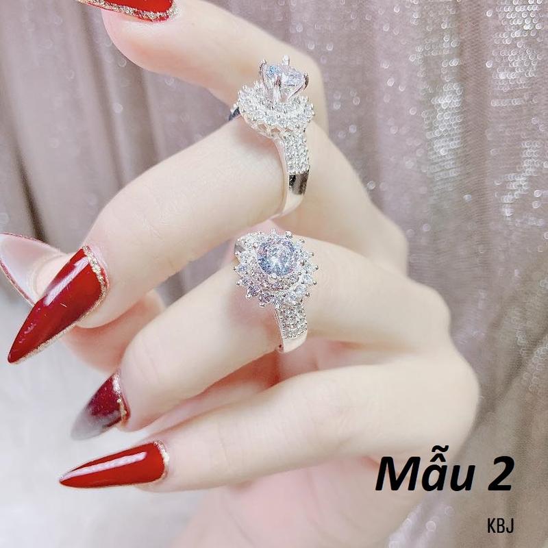 Nhẫn bạc nữ mặt đá cao cấp chất liệu bạc s925 MS85a