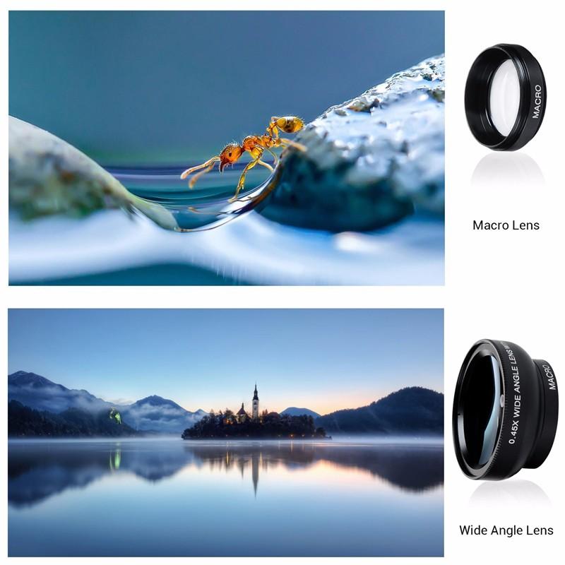 Product Introduction of [ COD ] APEXEL Lensa Super Wide Angle Lens 0.45X + Macro Smartphone - APL-0.45WM 5