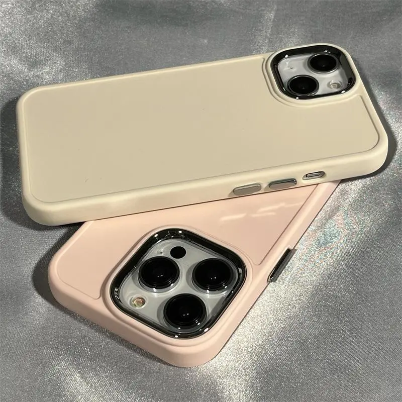 Ốp Điện Thoại silicon với các nút kim loại, Tương thích với IPhone 14 13 12 11 Pro Max XS X XR 8 + 7 Plus, vỏ mềm, vỏ chống sốc, bộ bảo vệ tế bào 0