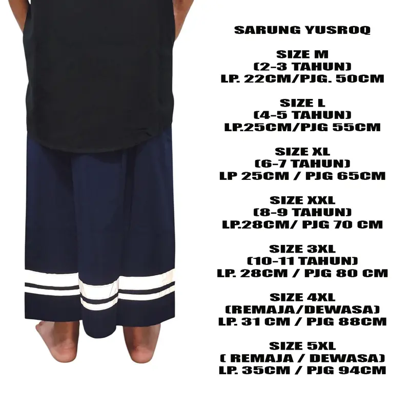 Sarung YUSROQ - Sarung MENYALA - Sarung Anak - Sarung Pria - Sarung Sunat Anak - Sarung Instan 4