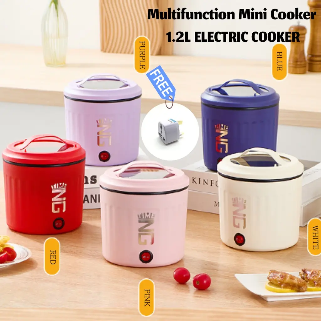 YK Mini Electric Cooker Muli-Function Electric Hot Pot Household Instant Noodles Bowl Non-Stick Small Skillet Steamboat