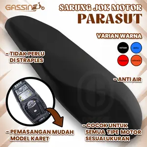 Sarung Jok Motor Parasut Untuk Beat Vario Scoopy Mio Supra Kharisma Waterproof & Anti Cakar Kucing Langsung Pakai