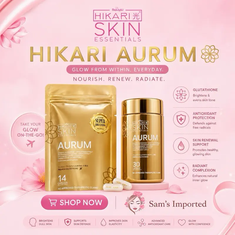hikari premium glutathione review Aurum S-Acetyl Capsule 30 Capsule per Bottle Whitening Glowing Skin with oral sunblock Vitamin C and Zinc Adult Supplement Beauty Healthcare Edible 50pesos off for willing