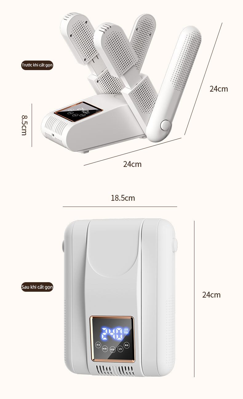 Product Introduction of Máy Sấy Giày, Mẫu Mới, Điều Khiển Nhiệt Độ Thông Minh, Máy Sấy Giày Giá Đôi, Nhỏ Gọn Và Cầm Tay, Làm Khô Nhanh, Màn Hình Cảm Ứng LED, Loại Bỏ Vi Khuẩn Và Mùi Hôi, TAJASON maysay giay 18