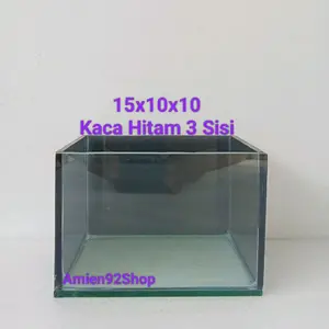 soliter custom soliter kaca hitam 15x10x10 akuarium custom kaca hitam aquarium custom soliter cupang guppy kaca hitam