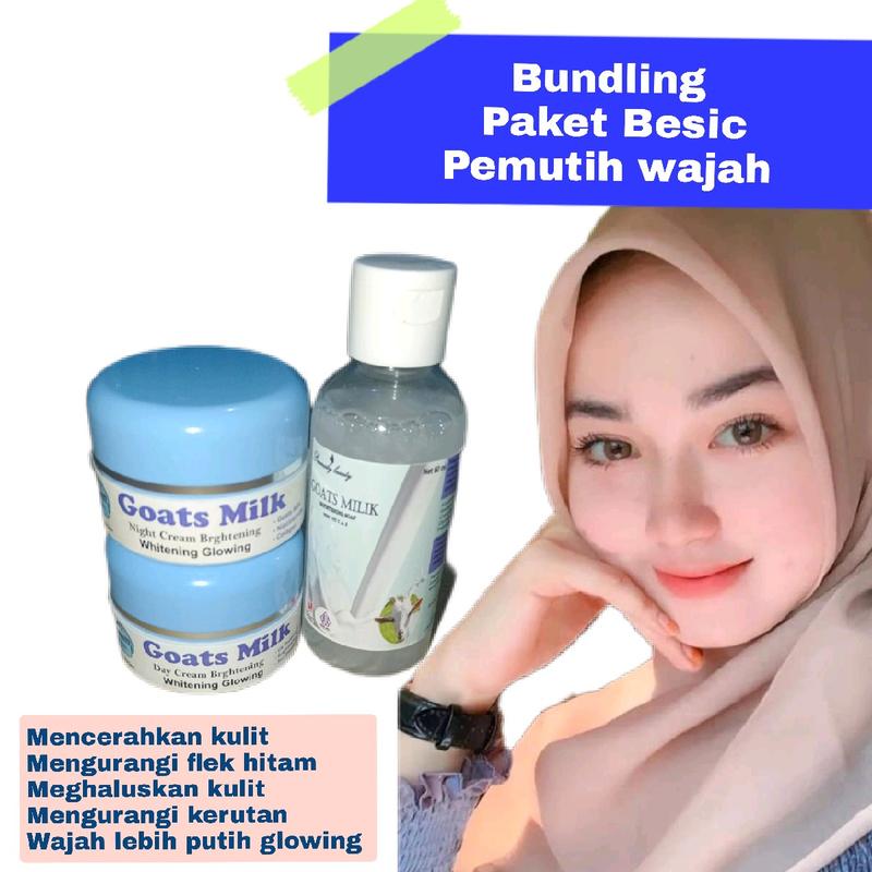 Paket Pemutih wajah Cream Susu Domba Pencerah Wajah Menghilangkan Flek Hitam - Mencerahkan Pelembab Muka 2