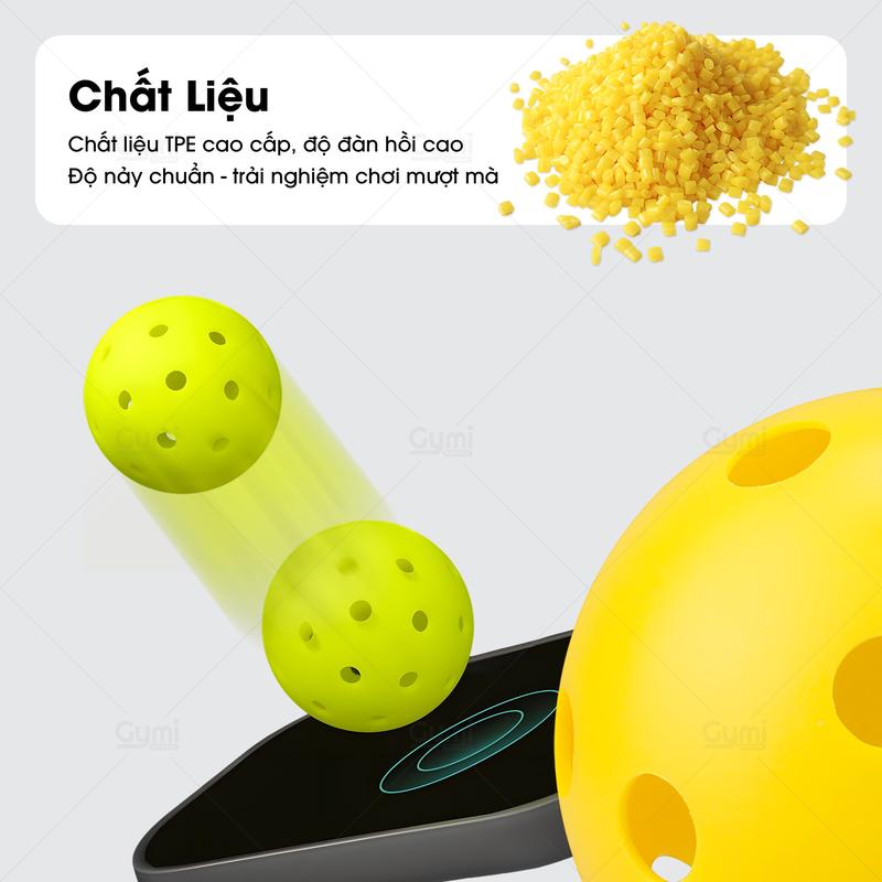 Bóng Pickleball 40 Lỗ Phù Hợp Sử Dụng Tập Luyện Và Thi Đấu Ngoài Trời Nhiều Màu Sắc 3
