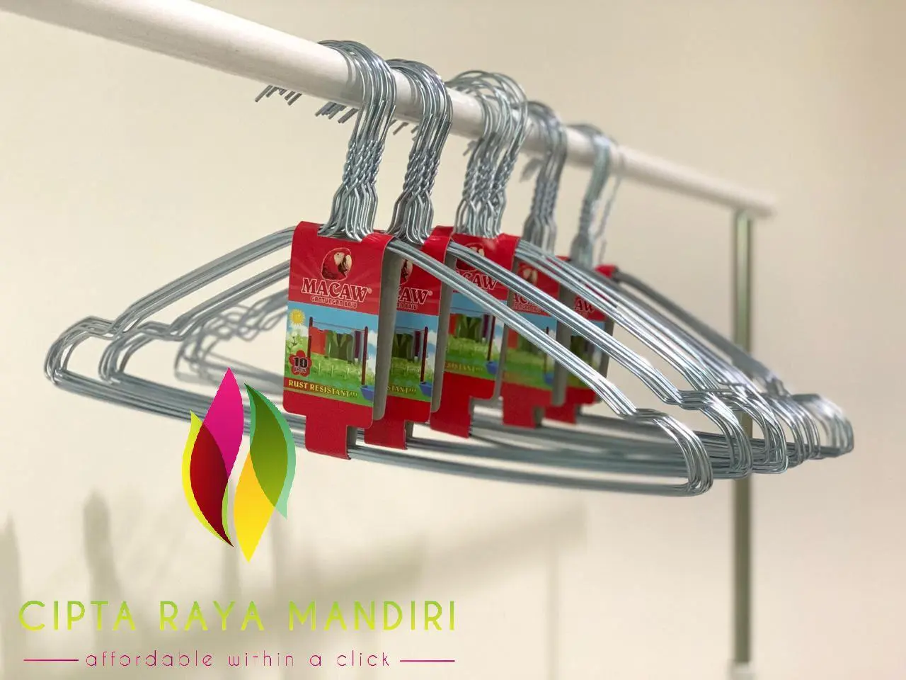 Gantungan Baju Anti Karat 10 pcs - Hanger Kawat Stainless Steel