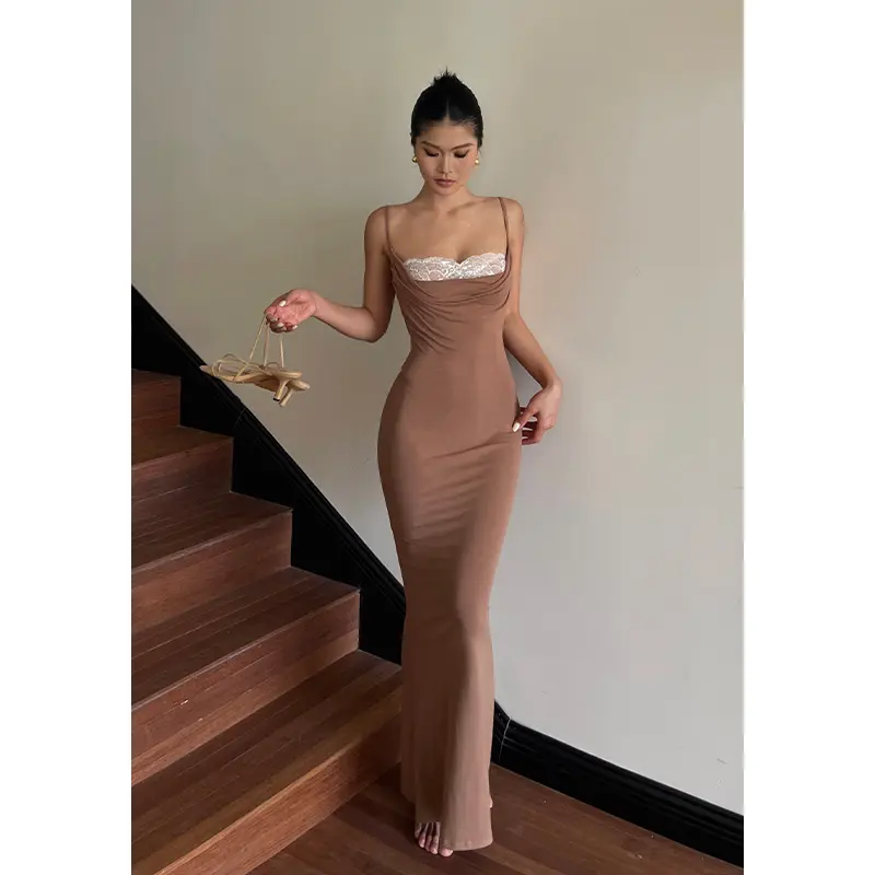 deep v beach dress Women's Swimwear Cover Up Swimsuit Ruffle Vacation Beach Wear Plain V Neck Long Sleeve Bathing Suits main image 1