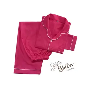 Set Piyama Dewasa Lengan Panjang / Baju Tidur | Celana Panjang | Katun Halus Setelan