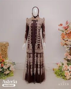 READY STOCK - Asteria Dress Cantik Motif Etnik Muslim Wanita by annurlabel.id