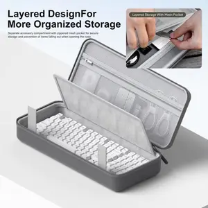 HAGIBIS KEYBOARD BAG HARD SHELL PORTABLE TRAVEL CARRYING CASE, 68/87 KEYS EVA 900D OXFORD CLOTH STORAGE CASE ELECTRONIC ORGANIZER SHOCKPROOF WATERPROOF